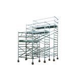 Brede aluminium rolsteiger met maximale stahoogte 1,45 meter