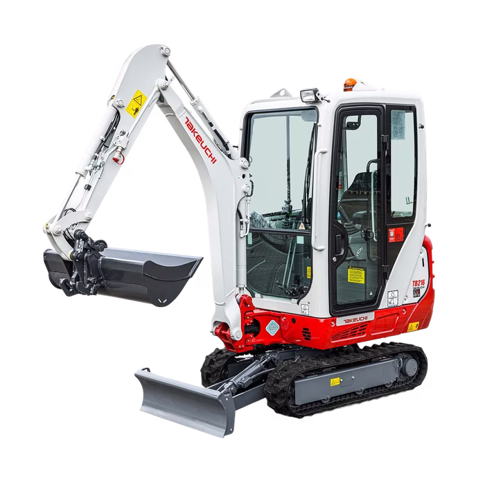 Minigraver op rupsbanden 1.820 kg (TB216)